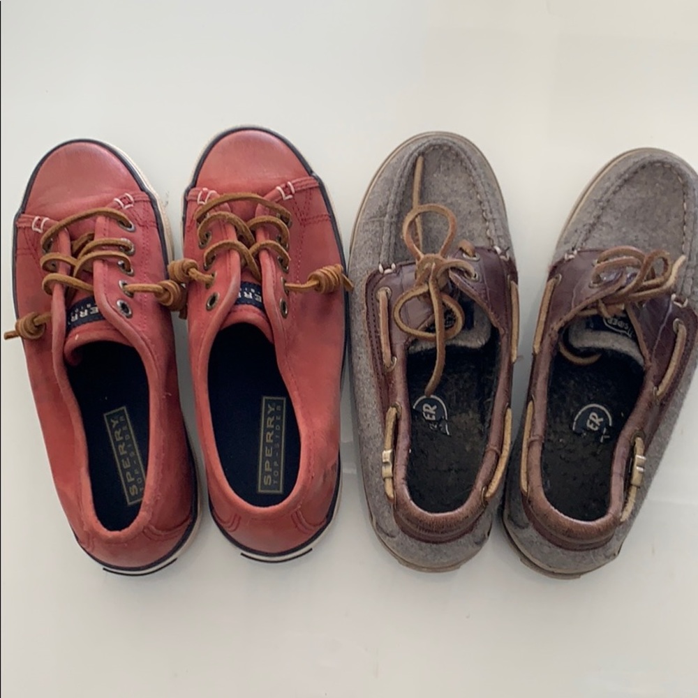 2 pair size 5 Sperry topsidwr shoes